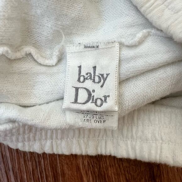 Dior Baby Dior Unisex High Waisted Knit White Blue Striped Bloomer Shorts Sz 2T - Picture 2 of 8